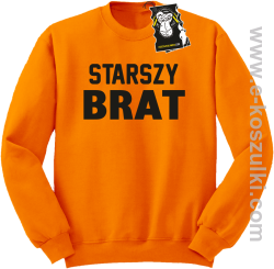 Starszy brat - bluza dla chłopaka bez kaptura pomarańczowa