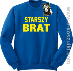 Starszy brat - bluza dla chłopaka bez kaptura niebieska