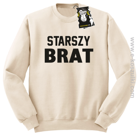 Starszy brat - bluza dla chłopaka bez kaptura beżowa