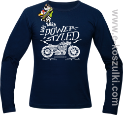 Motor I was born power styled - longsleeve męski granatowy