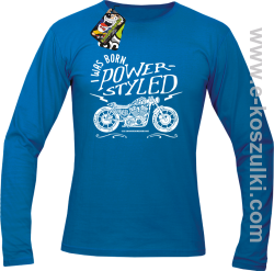 Motor I was born power styled - longsleeve męski niebieski