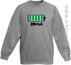Córka Bateria 100% - bluza bez kaptura dziecięca melanż 