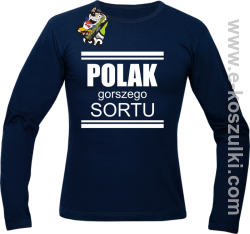 POLAK gorszego sortu - Longsleeve męski granatowa 