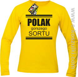 POLAK gorszego sortu - Longsleeve męski żółta