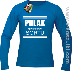 POLAK gorszego sortu - Longsleeve męski niebieski 
