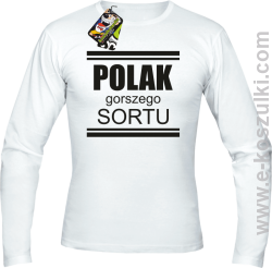 POLAK gorszego sortu - Longsleeve męski biała 
