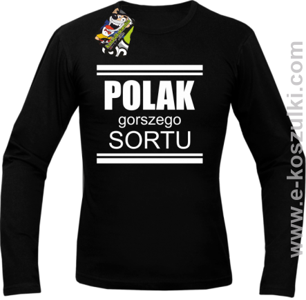 POLAK gorszego sortu - Longsleeve męski czarna