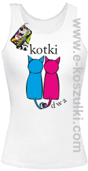 Kotki dwa - top damski biały