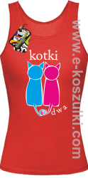 Kotki dwa - top damski czerwony