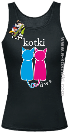 Kotki dwa - top damski czarny