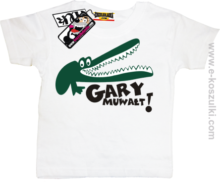 Gary muwałt koszulka dziecięca - biały