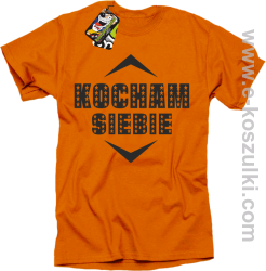 Kocham siebie - koszulka męska pomarańczowa