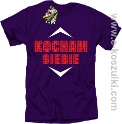 Kocham siebie - koszulka męska fioletowa