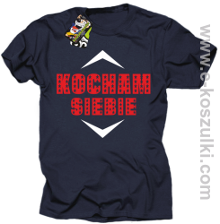 Kocham siebie - koszulka męska granatowa
