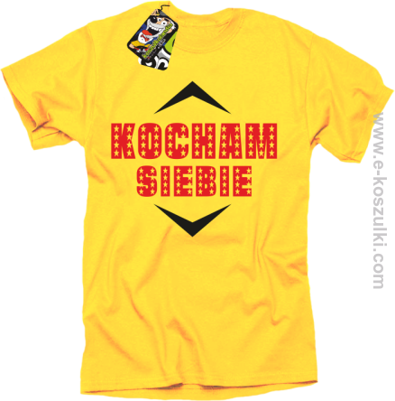 Kocham siebie - koszulka męska żółta