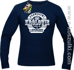 Prawdziwi królowie rodzą się w listopadzie - longsleeve męski granatowy