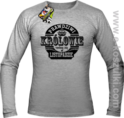 Prawdziwi królowie rodzą się w listopadzie - longsleeve męski melanż 