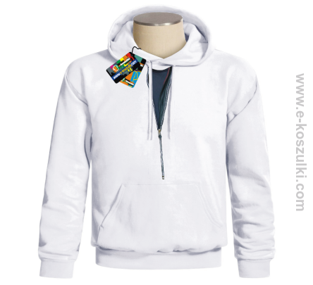 Bluza z suwakiem - Bluza z nadrukiem 