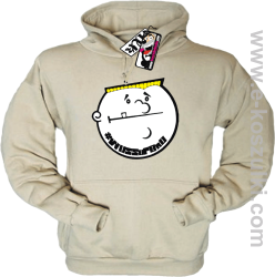 Wuss up bro - bluza męska z kapturem - beżowy