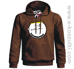 Wuss up bro - bluza męska z kapturem - brązowy