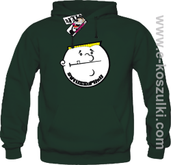 Wuss up bro - bluza męska z kapturem - butelkowy