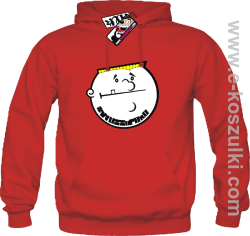 Wuss up bro - bluza męska z kapturem - czerwony