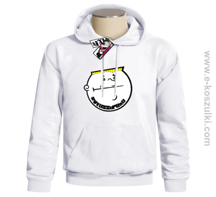 Wuss up bro - bluza męska z kapturem - biały
