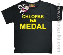 Chłopak na medal koszulka dziecięca - czarny