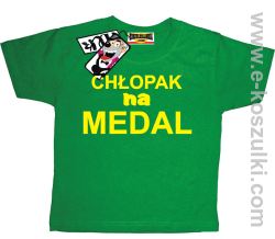 Chłopak na medal koszulka dziecięca - zielony