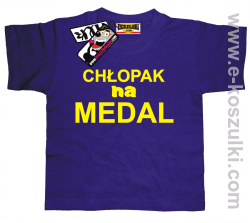 Chłopak na medal koszulka dziecięca - fioletowy