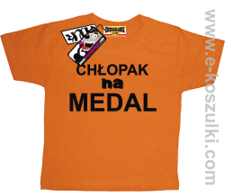 Chłopak na medal koszulka dziecięca - pomarańczowy