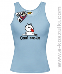Cool Smile - top damski - niebieski