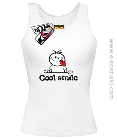 Cool Smile - top damski - biały