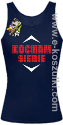 Kocham siebie - top damski granatowy