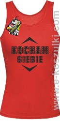 Kocham siebie - top damski czerwony