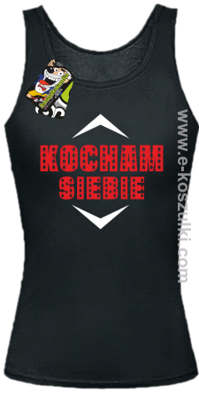 Kocham siebie - top damski czarny