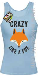 Crazy like a Fox - top damski błękitny