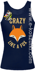 Crazy like a Fox - top damski granatowy