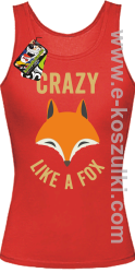 Crazy like a Fox - top damski czerwony