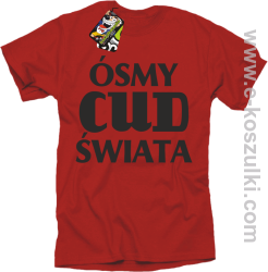 Ósmy cud świata - koszulka męska czerwona