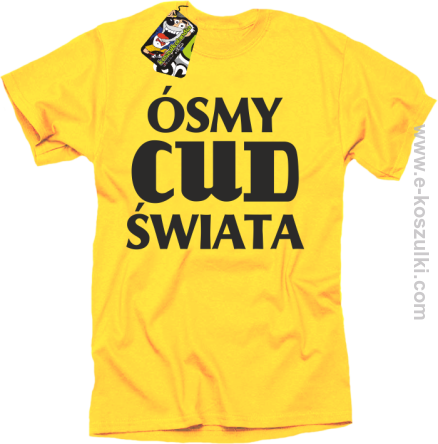 Ósmy cud świata - koszulka męska żółta