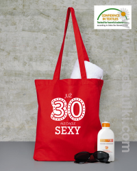 Już 30-stka ale ciągle sexy - Eco torba czerwona