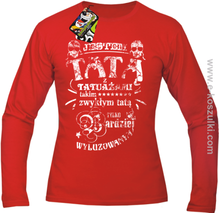 Jestem Tatą z tatuażami - longsleeve męski 