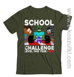 School Challenge Level this year PRO - koszulka męska khaki