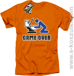 Game over po imprezie  - koszulka męska pomarańczowa