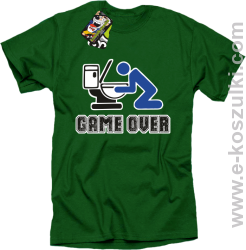 Game over po imprezie  - koszulka męska zielona