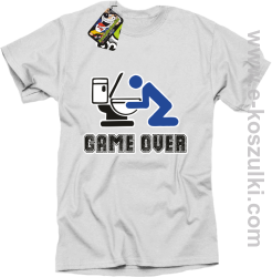 Game over po imprezie  - koszulka męska biała
