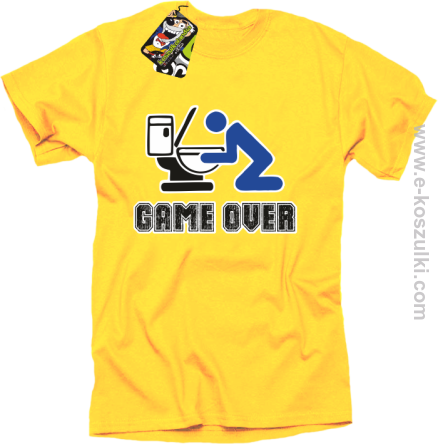 Game over po imprezie  - koszulka męska żółta