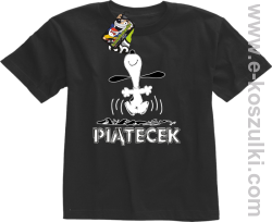 Hurra piątecek - koszulka dziecięca czarny