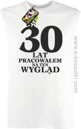 30 lat pracowałem na ten wygląd - bezrękawnik męski biały